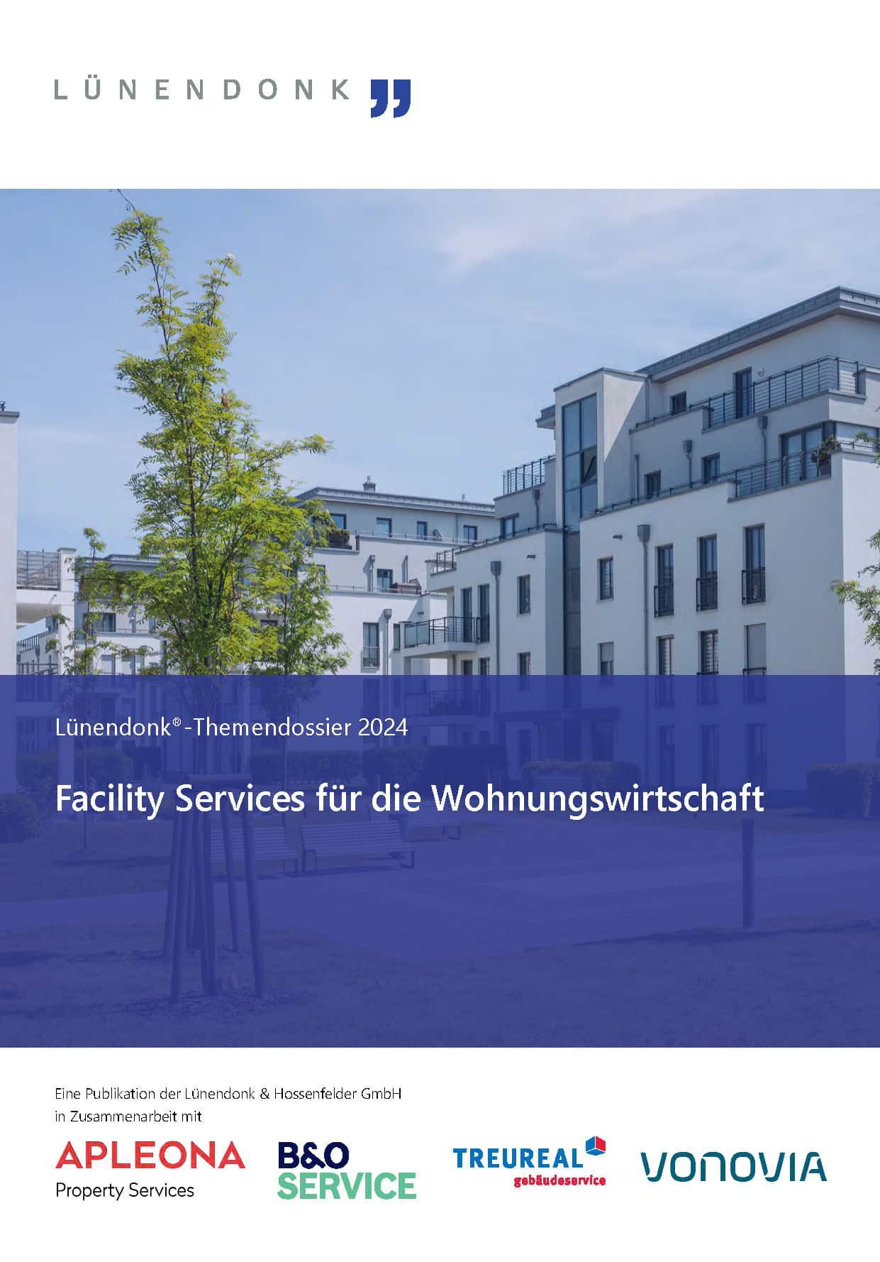 Wie entwickelt sich der Markt für Facility Services in der Wohnungswirtschaft, welche Vergabestrategien verfolgen die Wohnungsunternehmen und wer sind die führenden Dienstleister? Erfahren Sie mehr im Lünendonk-Themendossier "Facility Services für die Wohnungswirtschaft" welcher in Zusammenarbeit mit Apleona, B&O Service, Treureal und Vonovia entstanden ist!