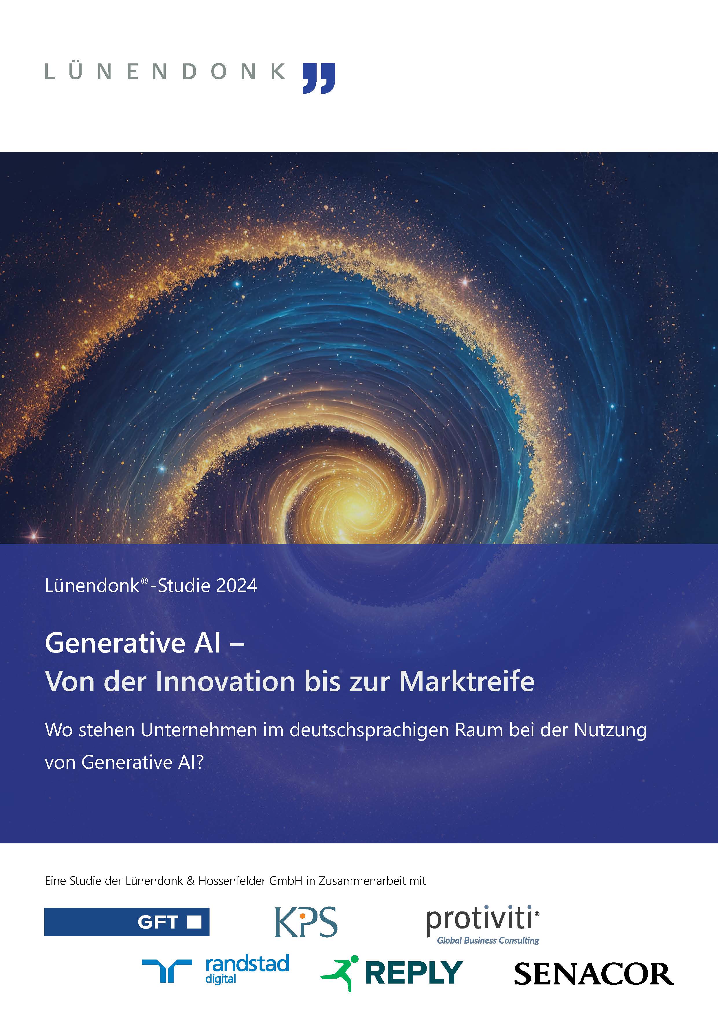 Erfahren Sie in der Lünendonk-Studie 2024 "Generative Ai - Von der Innovation bis zur Marktreife", wo Unternehmen im deutschsprachigen Raum beim Einsatz von Generative AI stehen!