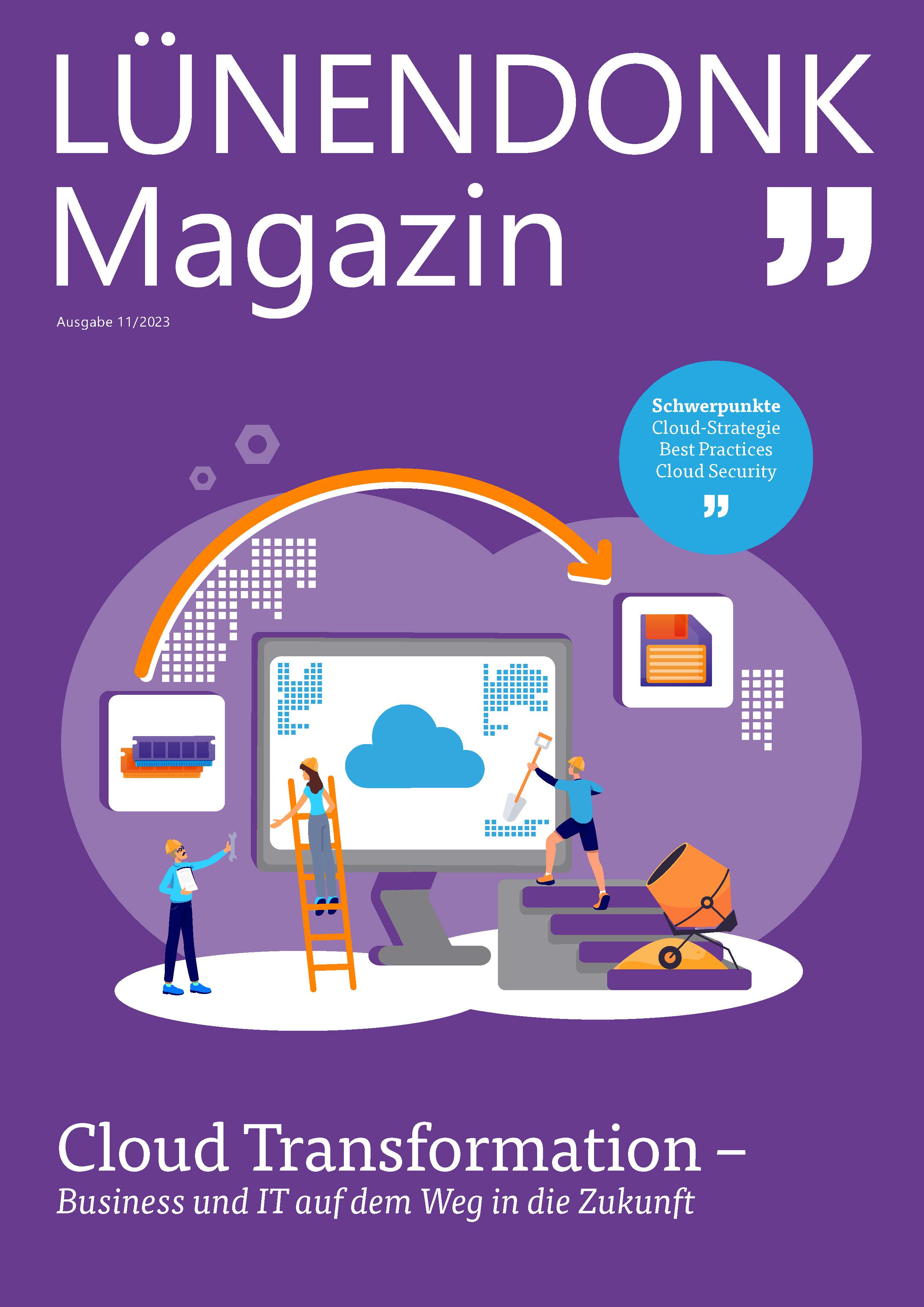 Wie kann eine Cloud Transformation gelingen? Welche Anforderungen und Herausforderungen entstehen bei der Nutzung von Cloud Services? Was gibt es für Best-Practises? Erfahren Sie mehr im aktuellen Lünendonk-Magazin in Zusammenarbeit mit Cosmo Consult, Detecon, Materna, msg advisors und PwC.