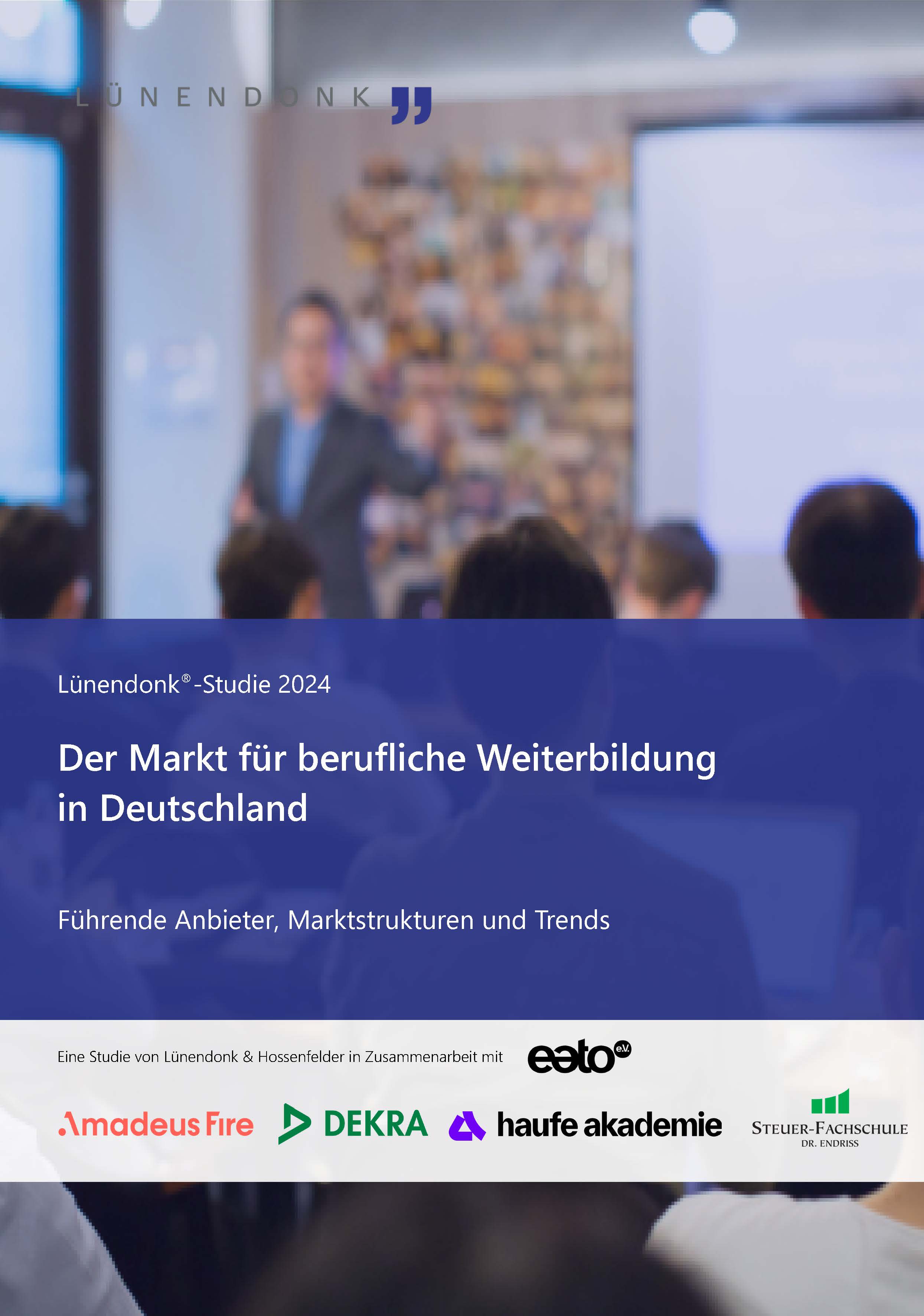 Die Lünendonk-Studie "Der Markt für berufliche Weiterbildung in Deutschland" bietet relevante Kennzahlen, Daten, Trends und Entwicklungen zum Markt für berufliche Weiterbildung in Deutschland, basierend auf den umfassenden Angaben von 35 Dienstleistern.